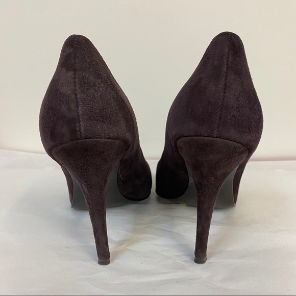 Aldo Brown Suede Leather Pointy Toe Heels, Shoes - Picture 3 of 8